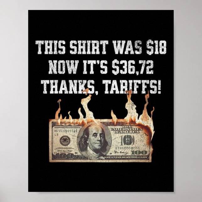 Poster Tarifado Para Cima! Trump China Meme Tee - 104% En (Frente)