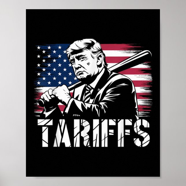 Poster Tarifas Acima Dos Eua Sinalizador Comercial Tess E (Frente)