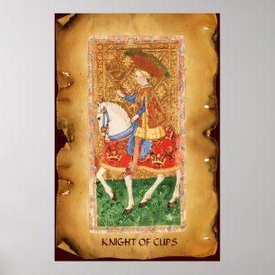 PÓSTER TARIFAS ANTIGAS DE RENISSÂNCIA/KNIGHT DE XÍCARAS