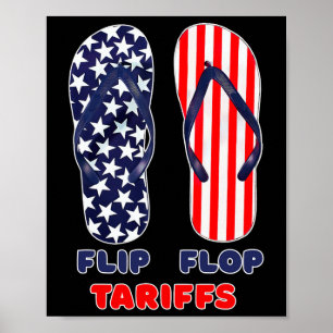 Poster Tarifas de Chinelo Flip Flop Camiseta Engraçada An
