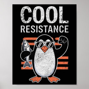 Poster Tarifas de Pinguins de Resistência Legal e Sutil P
