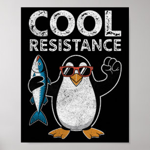 Poster Tarifas de Pinguins de Resistência Legal e Sutil P