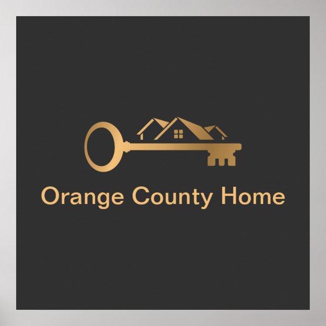 Poster Tarjeta De Visita Inmobiliaria Professional Agrega (Frente)