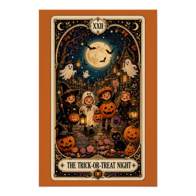 Póster Tarot Assustador (Frente)