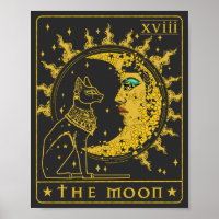 Tarot Card Crescent Moon Cleopatra E Sphynx Cat