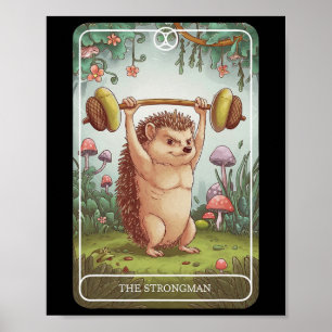 Poster Tarot Card Hedgehog Forongman Elevação