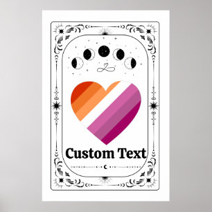 Poster Tarot LGBTQ Orgulho Lésbico Gay Arco-Íris Personal
