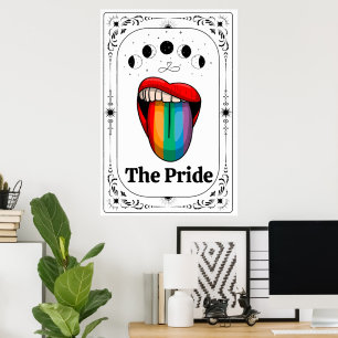 Poster Tarot Orgulho LGBTQ Gay Trans Queer Arco-íris Mági
