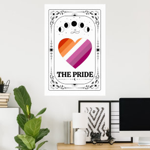 Poster Tarot Orgulho LGBTQ Lésbica Gay Trans Queer Arco-í