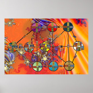 Poster Tarot Qabbalah, Cinza WG