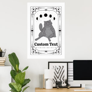 Poster Tarot Zodiac Celestial Lua Personalizável para Ama