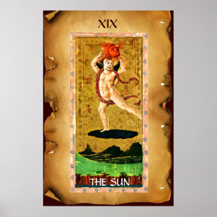 PÓSTER TAROTS DA RENASCENÇA ANTIGA 19 / O SOL