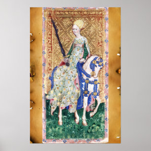 PÓSTER TAROTS DA RENASCENÇA ANTIGA /DAMA DE ESPADAS