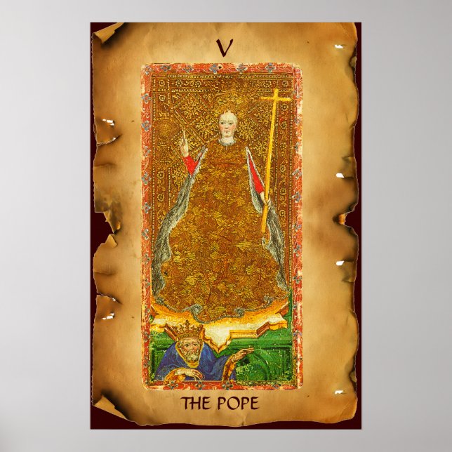 PÓSTER TAROTS DA RENASCENÇA ANTIGA V / O PAPA (Frente)