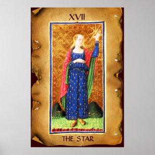 PÓSTER TAROTS RENAISSANCE ANTIGOS 17 / A ESTRELA