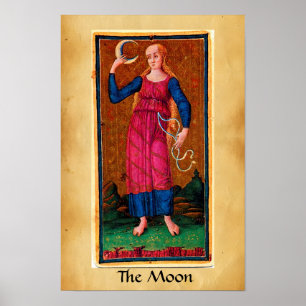 PÓSTER TAROTS RENAISSANCE ANTIGOS 18 / A LUA