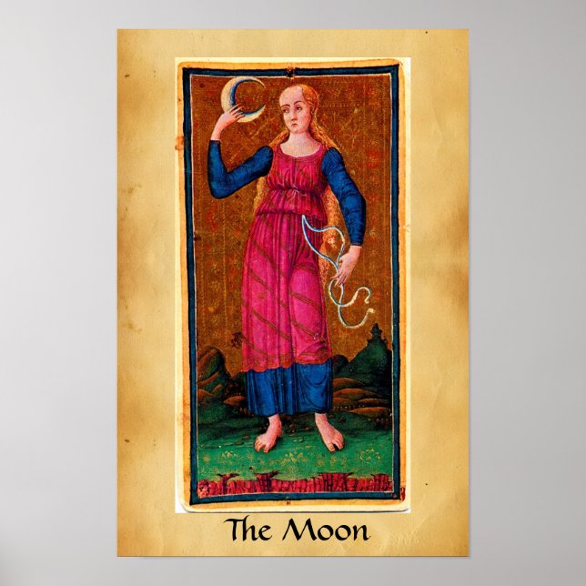 PÓSTER TAROTS RENAISSANCE ANTIGOS 18 / A LUA (Frente)