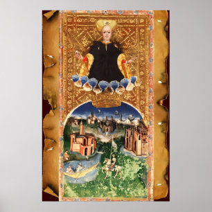 PÓSTER TAROTS RENAISSANCE ANTIGOS 21 / O MUNDO