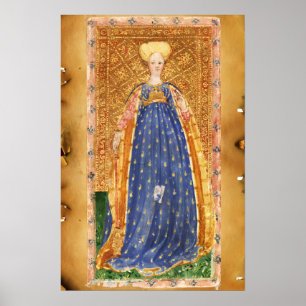 PÓSTER TAROTS RENASCENTISTAS ANTIGOS / DONZELA DE VARINHA