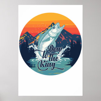 Poster Tarpon com Mosca Presente do Arco ao Rei