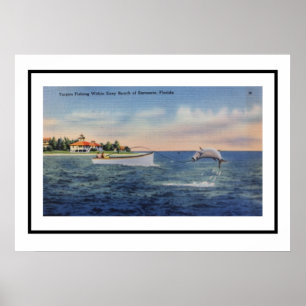 Poster Tarpon Pesca Sarasota 20x28