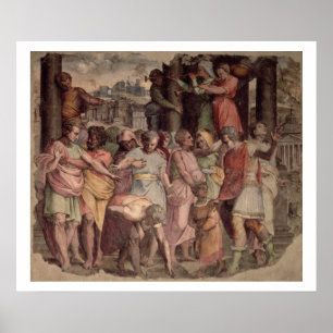Poster Tarquinius o orgulhoso fundando o templo de Jupite