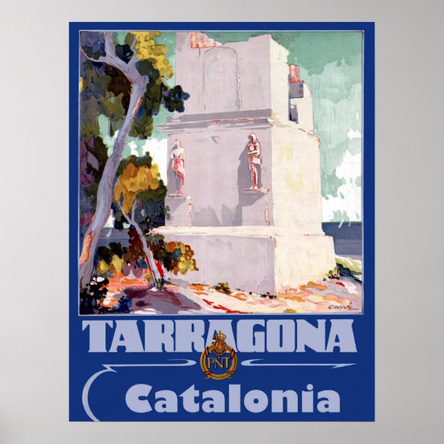 Poster Tarragona, Catalunha, Espanha (Frente)