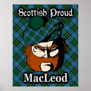 Poster Tartan do Scottish de MacLeod do clã
