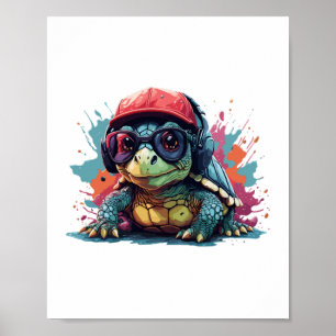 Poster tartaruga arte animal eu legal tartaruga fofa