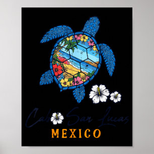 Poster Tartaruga Cabo San Lucas México Férias Verão Homen