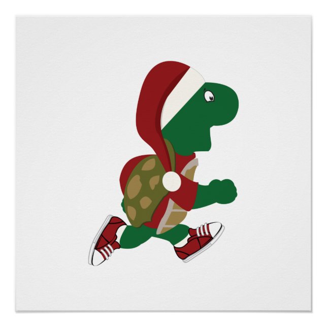 Póster Tartaruga Corrente de Natal (Frente)