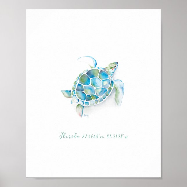 Poster Tartaruga-do-mar (Frente)