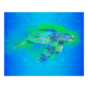 Póster Tartaruga do Mar Nadado