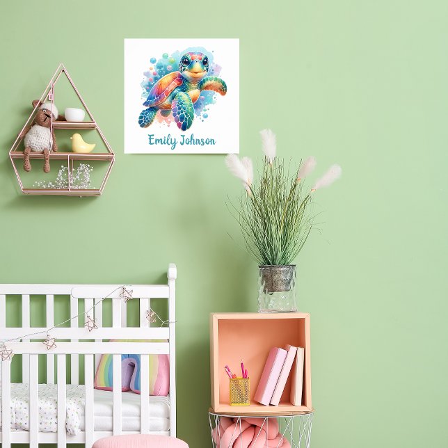 Poster Tartaruga do Mar Personalizável (Criador carregado)