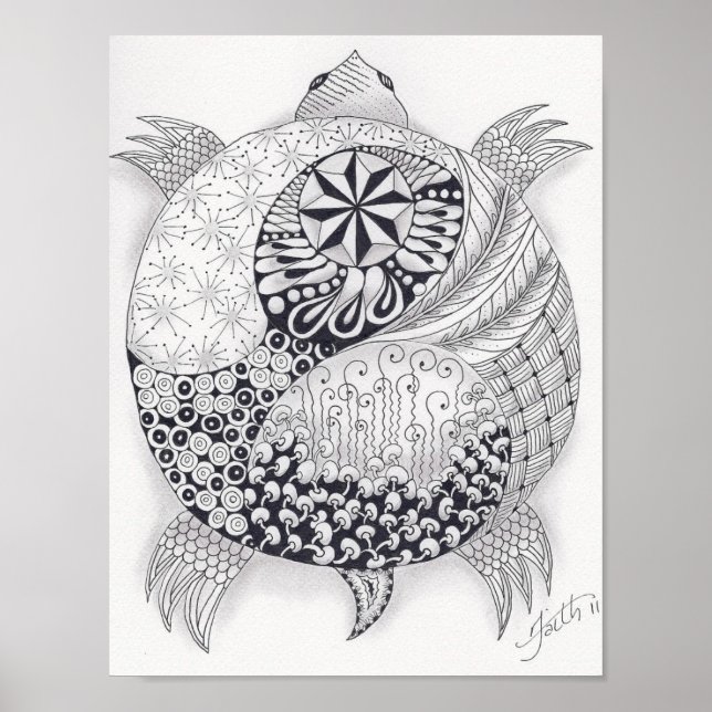 Póster Tartaruga do tamanho do cheio (Frente)