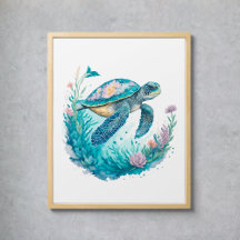 Tartaruga Marinha Animal Marinho Aquarela