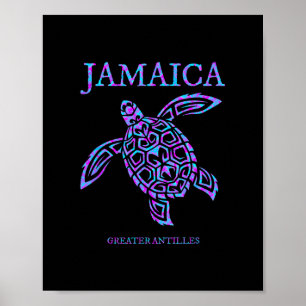 Poster Tartaruga Marinha da Jamaica Férias de Mulheres e