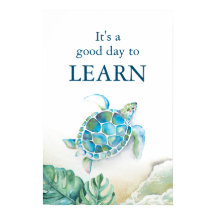 Tartaruga Marinha e Folhas de Monstera em Aquarela