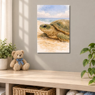 Poster Tartaruga Marinha Praia Oceânica