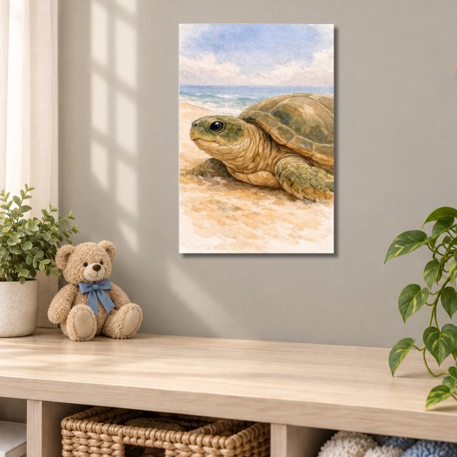 Poster Tartaruga Marinha Praia Oceânica (Criador carregado)