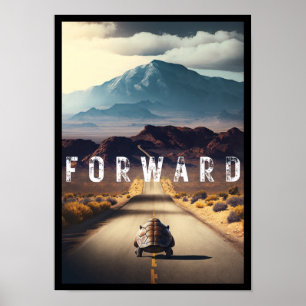 Poster Tartaruga no deserto "Avançar"