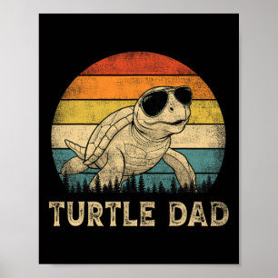 Poster Tartaruga Pai Amantes de Tartaruga Dia dos Pais 