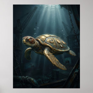 Poster Tartaruga Submersível