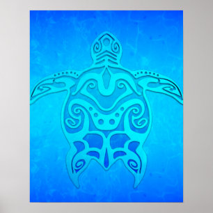 Póster Tartaruga Tribal