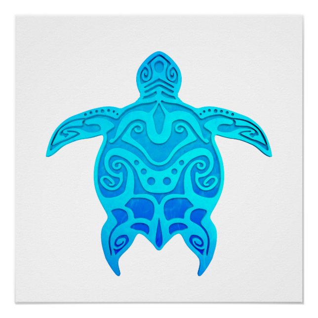 Póster Tartaruga Tribal (Frente)