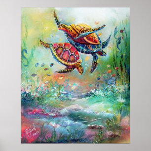 Póster Tartarugas de mar