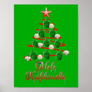 Póster Tartarugas de mar de Mele Kalikimaka