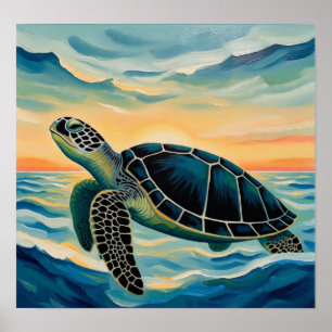 Poster Tartarugas do marMatéria