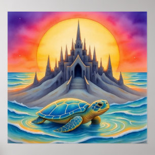 Poster Tartarugas do marMatéria