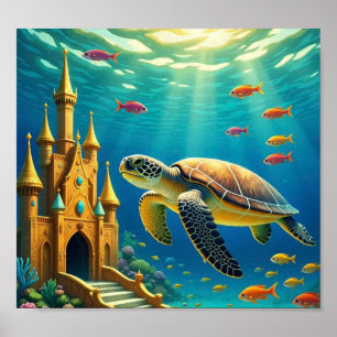 Poster Tartarugas do marMatéria